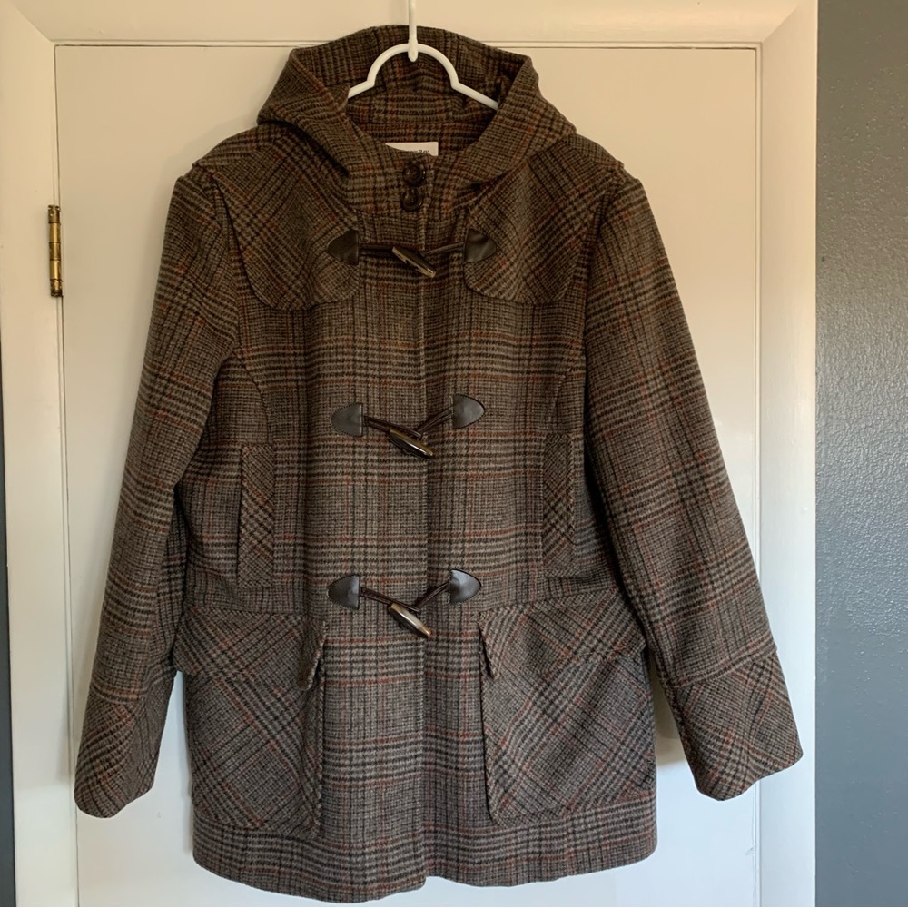 St. Johns Bay Woman’s Hooded, Lined, Tweed Coat